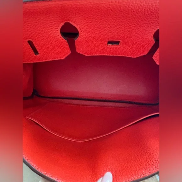 ❌SOLD❌ Hermes Birkin 35 Rouge Capuccine Togo SHW P◾️ - Picture 7 of 16
